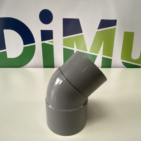 Hulpstukken pvc  lijmverbinding mof/spie en mof/mof 45g bocht